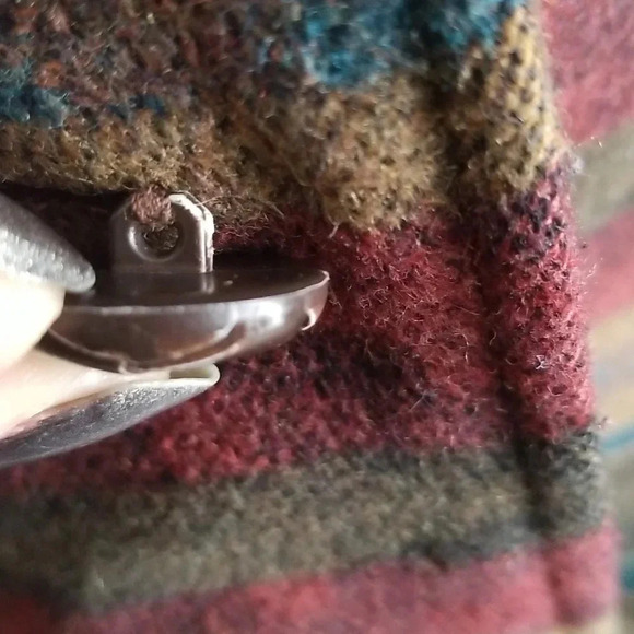 🇨🇦 Savannah Vintage 90s Wool Western Striped Shacket Coat Medium Large - Picture 3 of 4